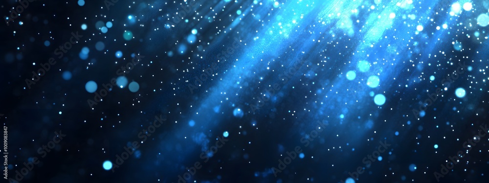 Blue light rays background with glowing speed lines and a starry sky, an AI technology digital concept background for futuristic science or space travel Blue light rays background with glowing speed lines and a starry sky, an AI technology digital concept background for futuristic science or space travel