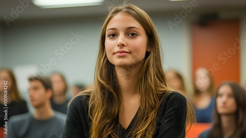 Wallpaper Mural Engaged Student in Classroom Setting Torontodigital.ca