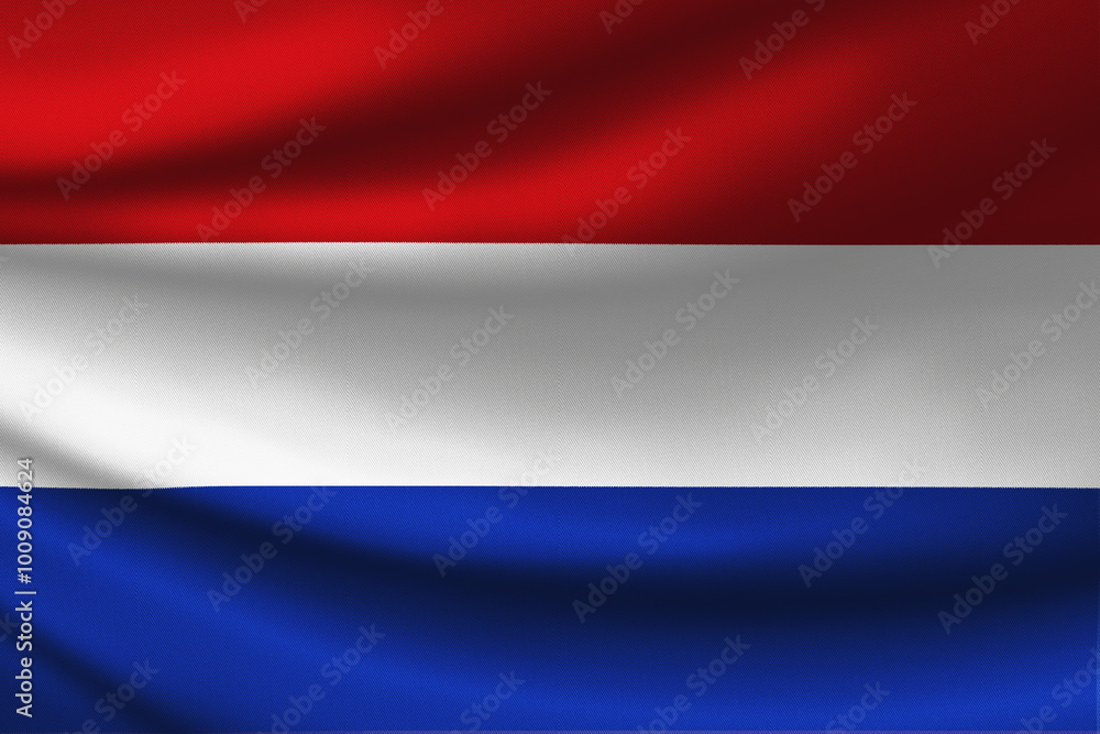 Obraz premium Netherlands flag with fabric
