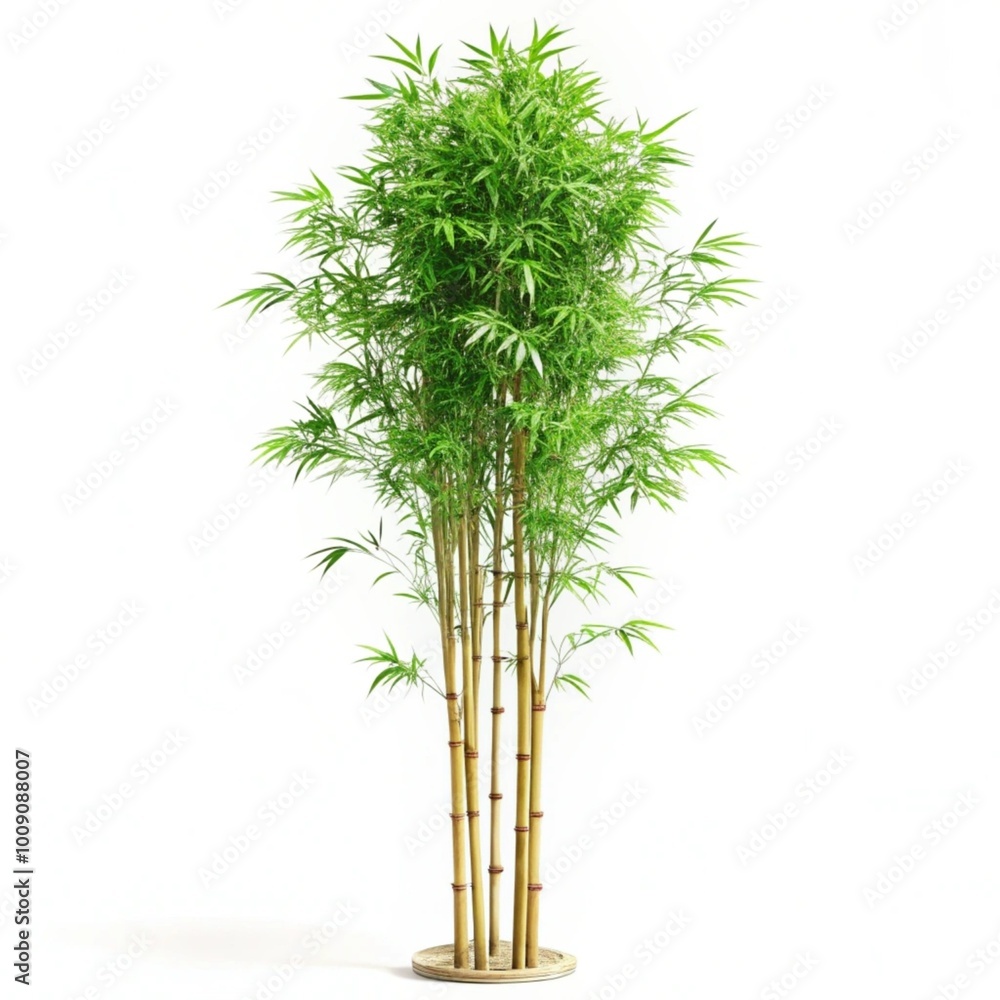 Naklejka premium bamboo isolated on white background