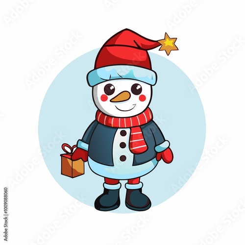 Hand drawn Christmas character Cartoon Vector Style