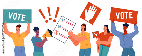 Konstfotografi Democratic voting banner design