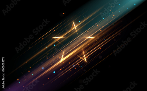 Star shape with motion light effect