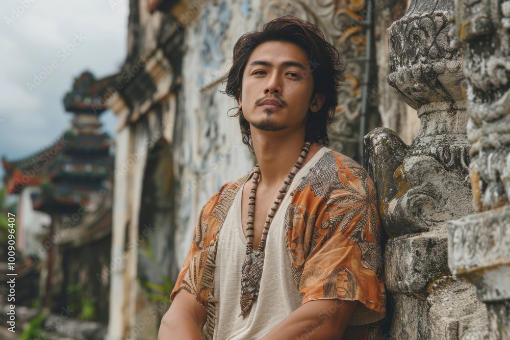 Traditional Filipino Man in Cultural Attire Traditional Filipino Man in Cultural Attire