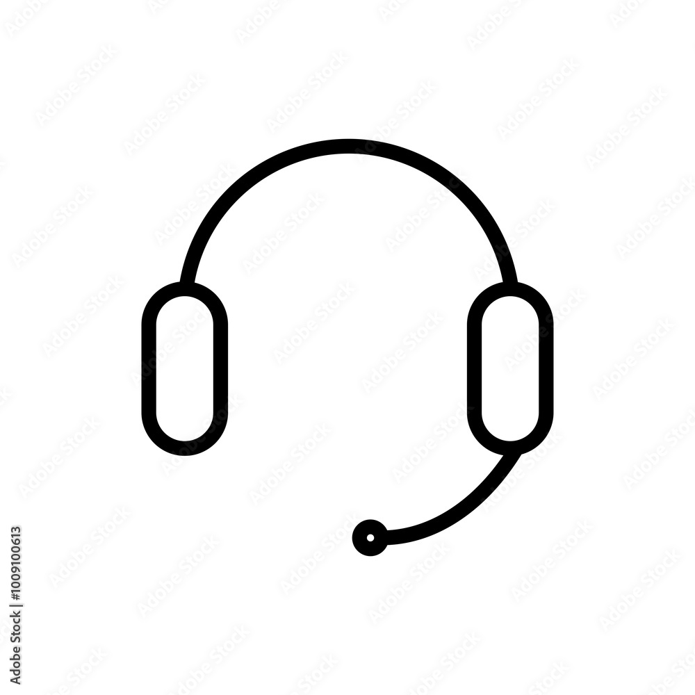 Headset icon vector Headset icon vector