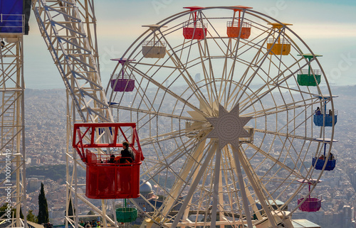 Amusement park on Tibidabo mount, Barcelona