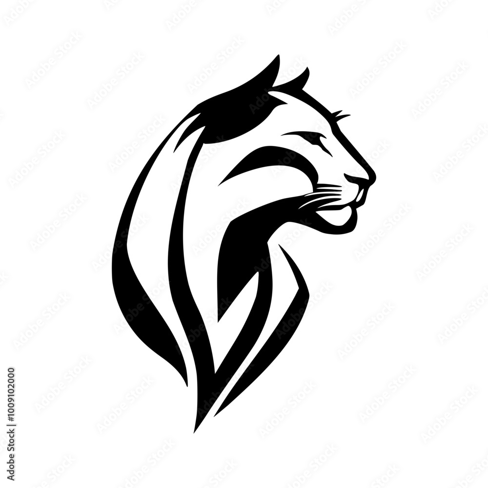 Fototapeta premium Puma Head Minimalist