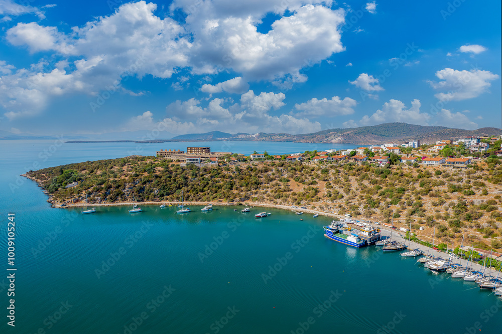 Mugla - Milas - Kıyıkışlacık neighborhood, a beautiful beach in Güllük Bay.