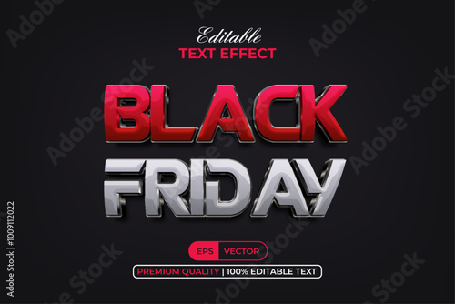 Black Friday Editable Text Effect.