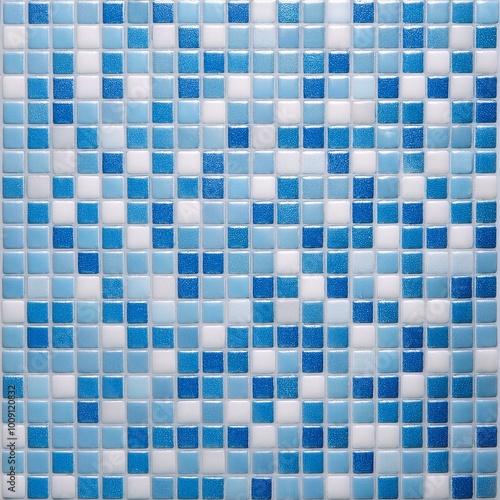 Blue geometric tile pattern