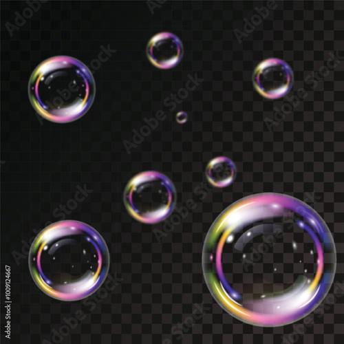 colored soap bubble