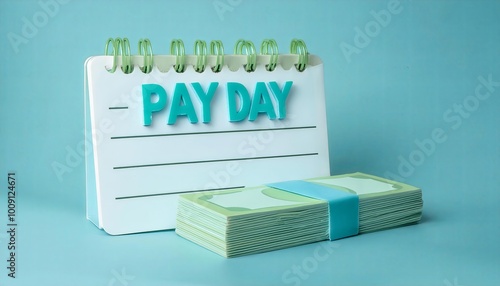 A calendar marked "Pay Day"...