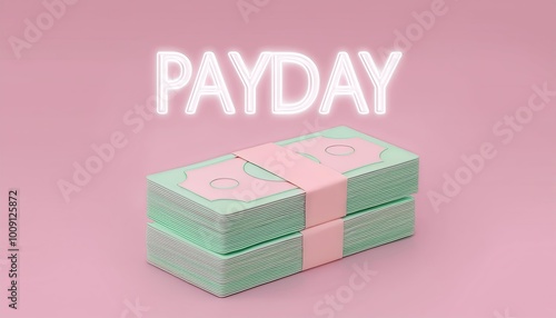 A stack of cash with the wo...