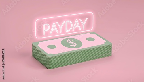 A stack of cash with the wo...