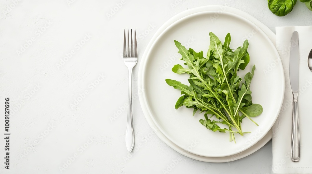 A serene table setting with fresh greens and whole grains, emphasizing mindful eating habits and nutrition awareness A serene table setting with fresh greens and whole grains, emphasizing mindful eating habits and nutrition awareness