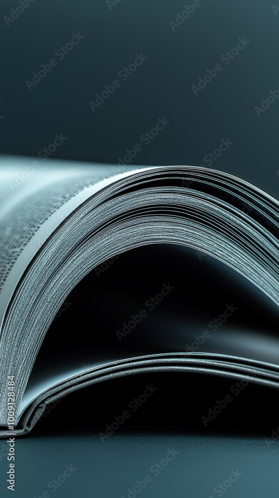 close up view of open magazine showcasing its pages and texture ...