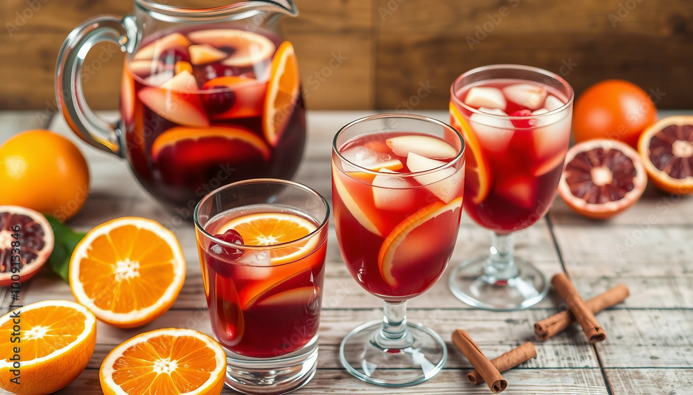 A vibrant glass of sangria with fresh oranges and grapefruit in a cozy setting. Perfect for celebrations, this drink captures festive flavors.
A vibrant glass of sangria with fresh oranges and grapefruit in a cozy setting. Perfect for celebrations, this drink captures festive flavors.