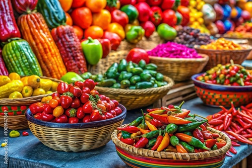 Colorful guajolotes in a vibrant market showcasing traditional Mexican culture and culinary diversity