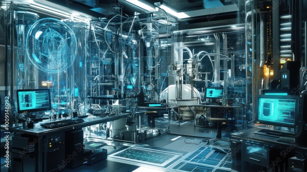 Futuristic Laboratory Interior Futuristic Laboratory Interior