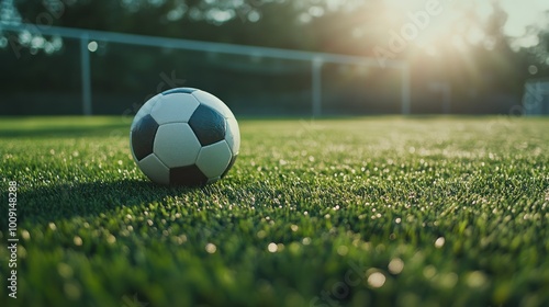 Soccer Ball on Green Field