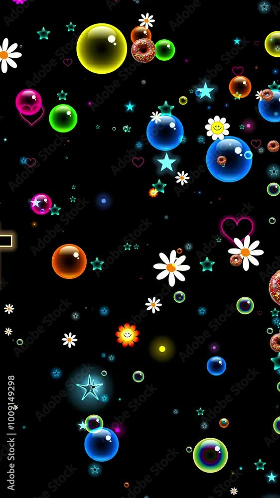Happy day Christian concept animated background particles with cross symbols, flowers, bubbles. Happy day Christian concept animated background particles with cross symbols, flowers, bubbles.