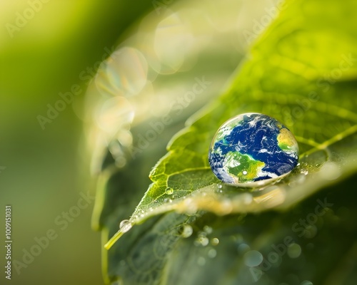 Earth s Reflection in a Dew Kissed Leaf A Captivating Microcosm of Life and Nature