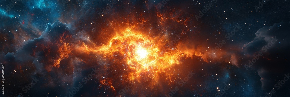 Cosmic Burst of Color, a vibrant explosion of celestial hues and twinkling stars against a softly blurred cosmic backdrop Cosmic Burst of Color, a vibrant explosion of celestial hues and twinkling stars against a softly blurred cosmic backdrop