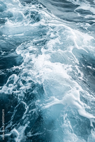 abstract realistic photography of water waves running diagonally on the frame 