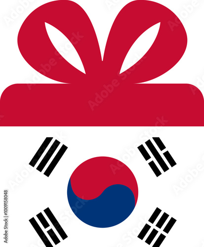 South Korea Flag on Gift Icon