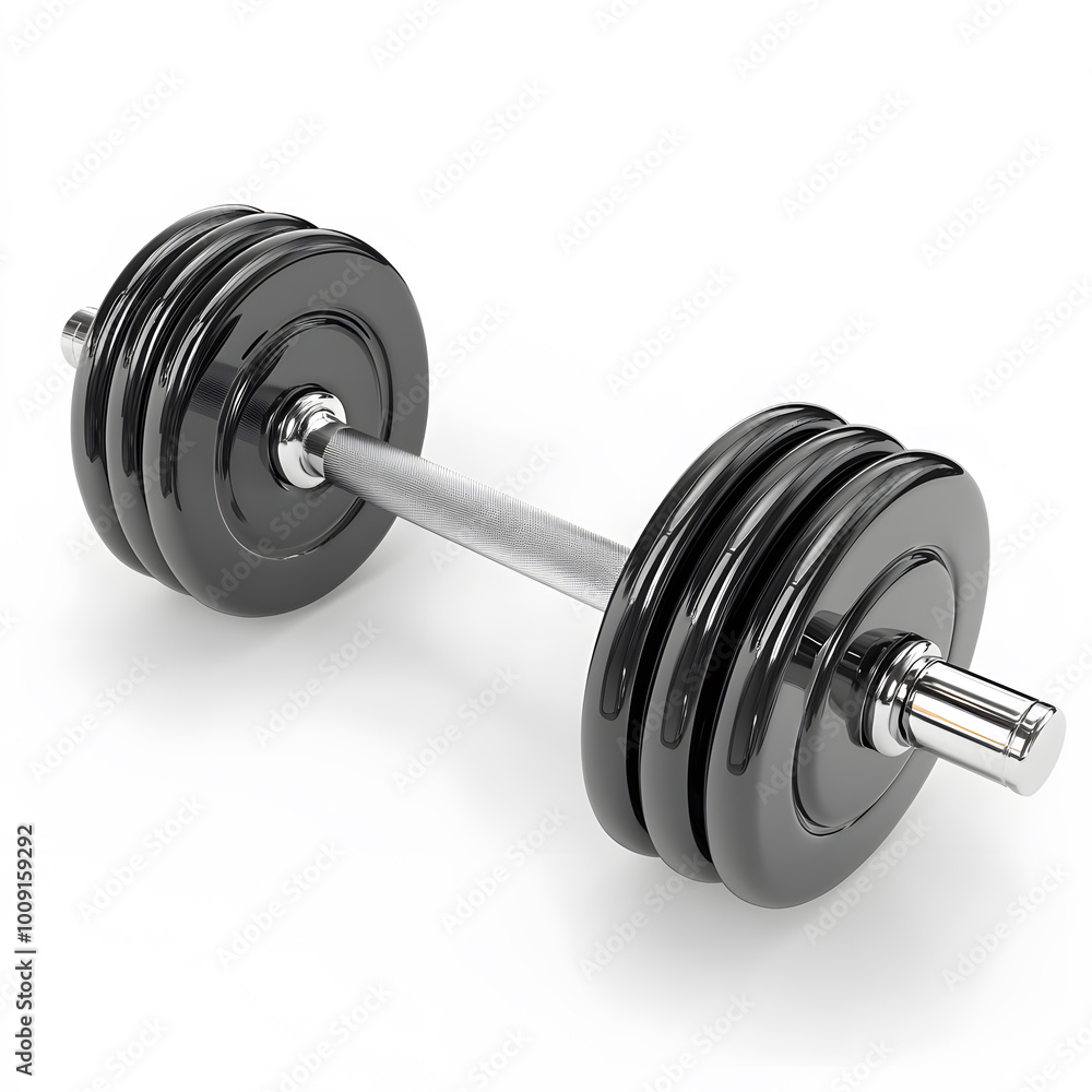 Naklejka premium Fitness Dumbbell Isolated On White Background