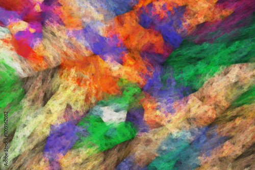 abstract impressionist art work - brush strokes of oil painting on canvas - colorful abstract texture