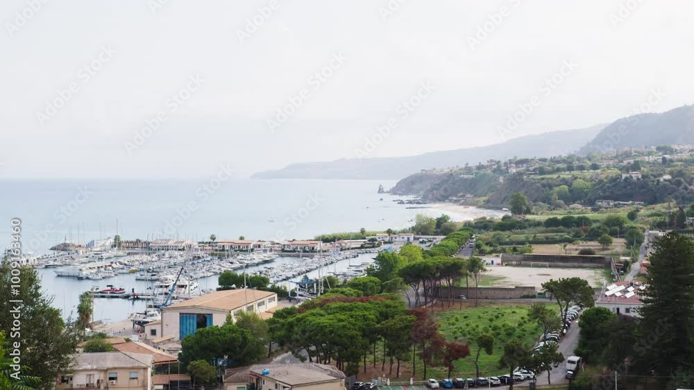 Overlooking the Port of Tropea in Calabria Overlooking the Port of Tropea in Calabria