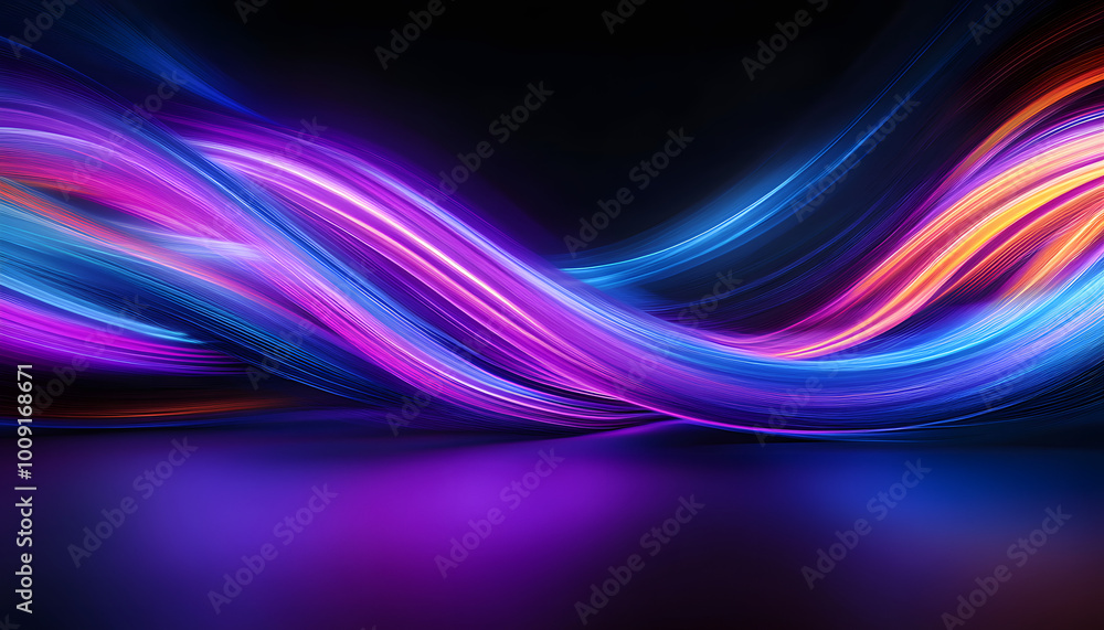 Neon Waves Background Neon Waves Background