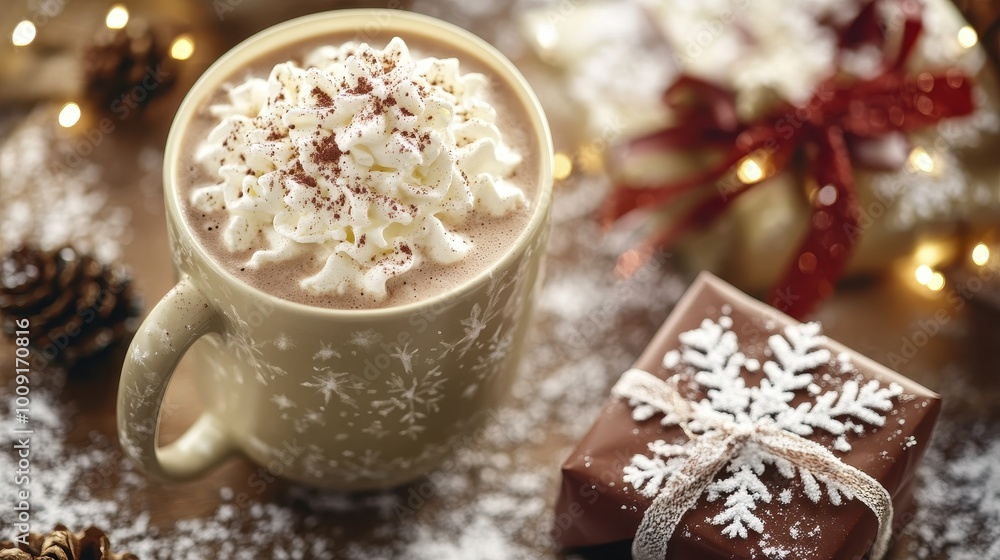 Cozy Winter Hot Cocoa and Snowflake Sweets Cozy Winter Hot Cocoa and Snowflake Sweets
