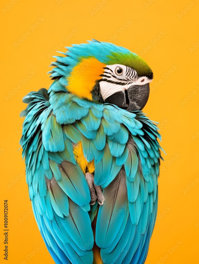Obraz premium Detailed Portrait of an Exotic Tropical Bird
