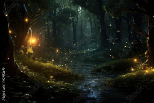 Forbidden forest background outdoors woodland nature.