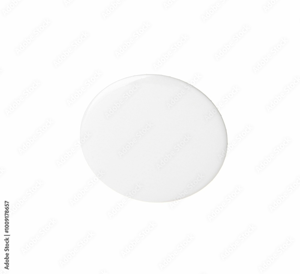 One stylish button badge isolated on white One stylish button badge isolated on white