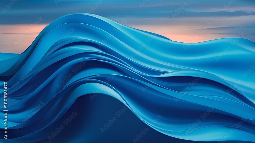 Fototapeta premium Abstract blue waves,Abstract blue background ,graphics resources