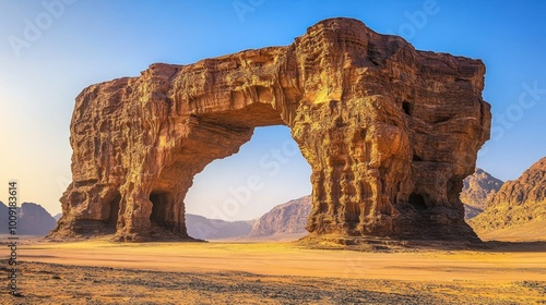 Natural Stone Arch in the Desert photo