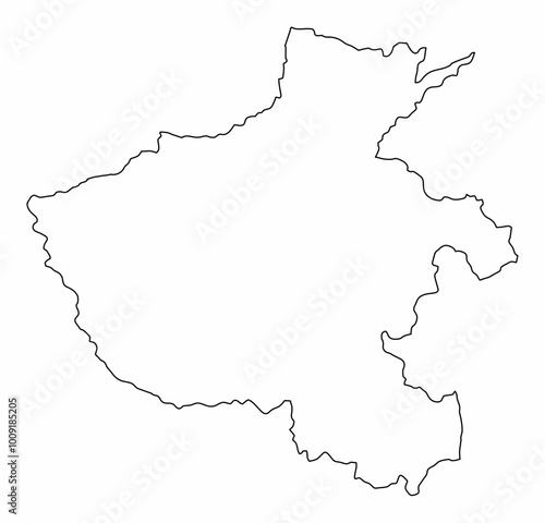 Henan Province outline map