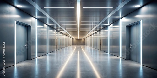 Wallpaper Mural Empty building with illuminated hallway Torontodigital.ca