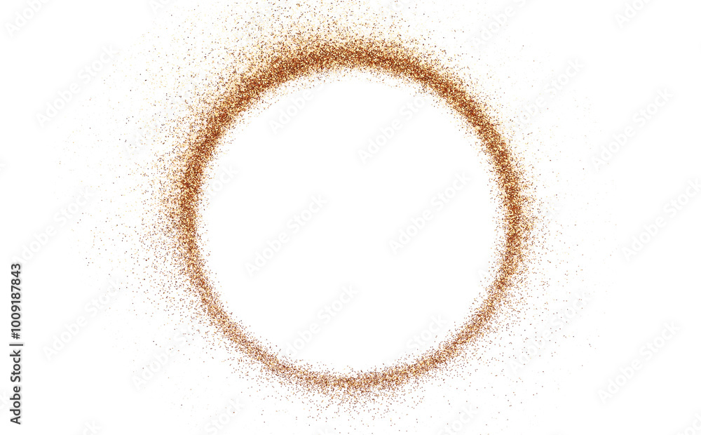 custom made wallpaper toronto digitalCircle of shiny golden glitter isolated on white, top view