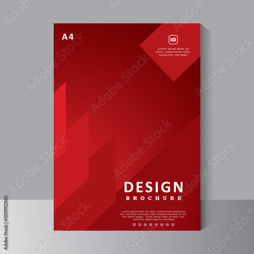 Modern abstract brochure template design with red color, minimal covers design, Annual report and company profile cover, booklet and catalog. Vector eps 10