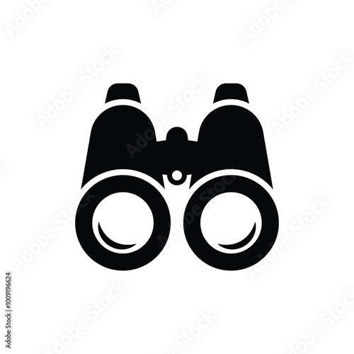 Binoculars flat vector icon and symbol design. Binoculars clip art design