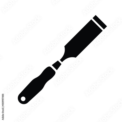 Chisel simple flat vector icon design on white background