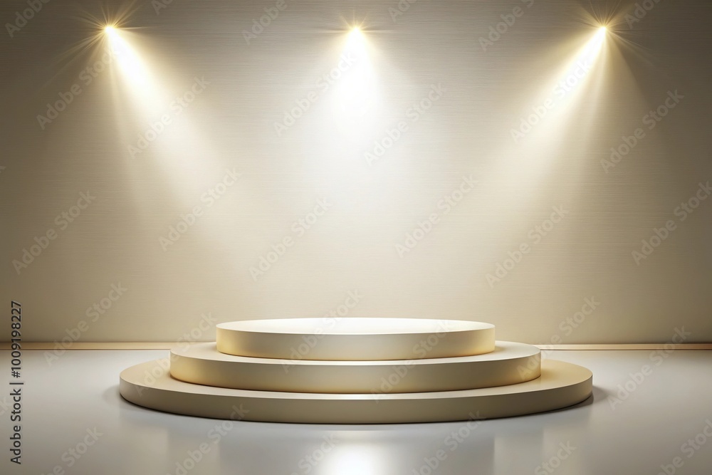 Obraz premium Empty podium against luxurious backdrop