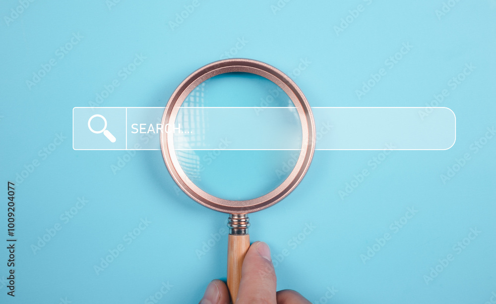 hand holding magnifying glass. Searching for information. Using Search Console with your website. Data Search Technology Search Engine Optimization. Online business search a job for work. hand holding magnifying glass. Searching for information. Using Search Console with your website. Data Search Technology Search Engine Optimization. Online business search a job for work.