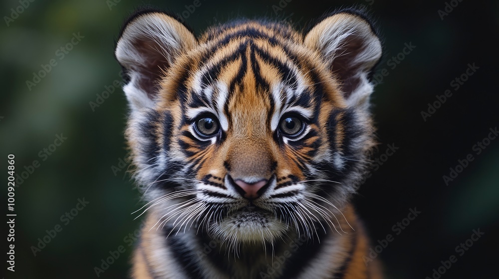 Adorable Tiger Cub Portrait Adorable Tiger Cub Portrait