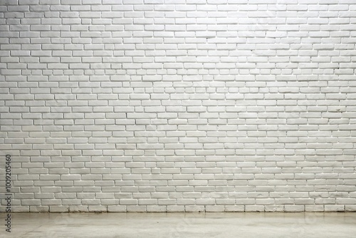 Empty white wall with white brick background