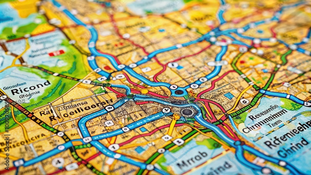 Detailed City Map of Richmond Virginia with Streets, Landmarks, and Geographic Features Highlighted Detailed City Map of Richmond Virginia with Streets, Landmarks, and Geographic Features Highlighted